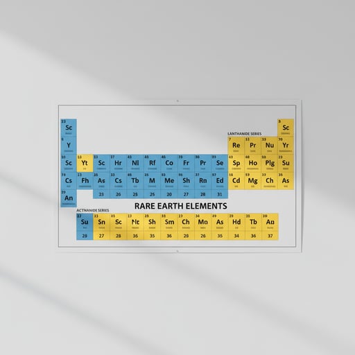 rare earth highlighted in a periodic table image